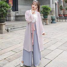 Load image into Gallery viewer, Chinese Traditional Ancient Hanfu Costumes Classical Tang Dynasty Princess Hanfu Dress Embroidery 3PCS Retro Folk Dance Suit