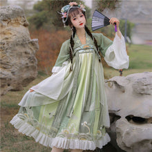 Load image into Gallery viewer, Chinese Traditional Folk Dance Costume Women Ancient Hanfu Dress Oriental Style Tang Dynasty Dance Clothing Girl Fairy Cosplay