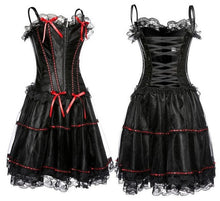 Load image into Gallery viewer, Chrismas Sexy Corset Wedding Party Dress Bustier Whole Set Corset Sexy Lingerie Gothic Party Queen Corset Dress