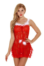 Load image into Gallery viewer, Christmas Costume Mini-skirt Woman Sexy Lingerie Set Sling Dress Panties Underwear For Sex Porno Erotic Wear Stripper Suit Hot