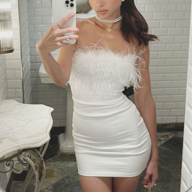 Christmas Dress For New Year 2022 Spring Autumn Fur Collar Elegant Dresses Women Vestidos De Fiesta платье женское вечернее