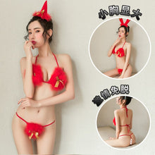 Load image into Gallery viewer, Christmas Erotic Cosplay Anime Hollow Out Uniform Temptation Strappy Dress Corset BDSM Hair Hoop Sexy Lingerie Lace Stocking