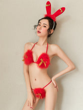 Load image into Gallery viewer, Christmas Erotic Cosplay Anime Hollow Out Uniform Temptation Strappy Dress Corset BDSM Hair Hoop Sexy Lingerie Lace Stocking