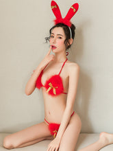 Load image into Gallery viewer, Christmas Erotic Cosplay Anime Hollow Out Uniform Temptation Strappy Dress Corset BDSM Hair Hoop Sexy Lingerie Lace Stocking