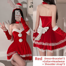 Load image into Gallery viewer, Christmas Gift Princess Night Dress Women Sleepwear Bunny Girl Velvet Nightgown Party Cosplay Sexy Lingerie Camisole Sleep Tops