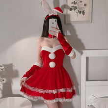 Load image into Gallery viewer, Christmas Gift Princess Night Dress Women Sleepwear Bunny Girl Velvet Nightgown Party Cosplay Sexy Lingerie Camisole Sleep Tops