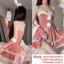 Load image into Gallery viewer, Christmas Gift Princess Night Dress Women Sleepwear Velvet Nightgown Party Cosplay Bunny Girl Sexy Lingerie Camisole Sleep Tops
