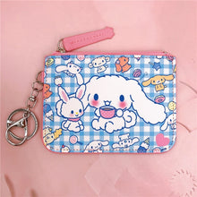 Load image into Gallery viewer, Cinnamoroll Coin Bag Wallet Certificate Cover Keychain Student School Card Meal Cartoon Cover Cute Coin Purse Keychain Pendant