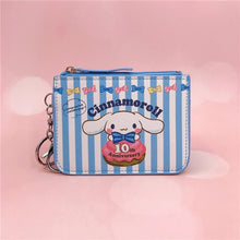 Load image into Gallery viewer, Cinnamoroll Coin Bag Wallet Certificate Cover Keychain Student School Card Meal Cartoon Cover Cute Coin Purse Keychain Pendant