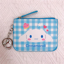 Load image into Gallery viewer, Cinnamoroll Coin Purse Kawaii Cartoon Bag Cute Wallet Pu Card Holder Cinnamoroll Coin Purse Keychain Pendant Wallet Girl Gift