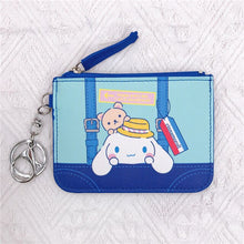 Load image into Gallery viewer, Cinnamoroll Coin Purse Kawaii Cartoon Bag Cute Wallet Pu Card Holder Cinnamoroll Coin Purse Keychain Pendant Wallet Girl Gift