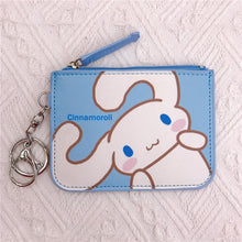 Load image into Gallery viewer, Cinnamoroll Coin Purse Kawaii Cartoon Bag Cute Wallet Pu Card Holder Cinnamoroll Coin Purse Keychain Pendant Wallet Girl Gift