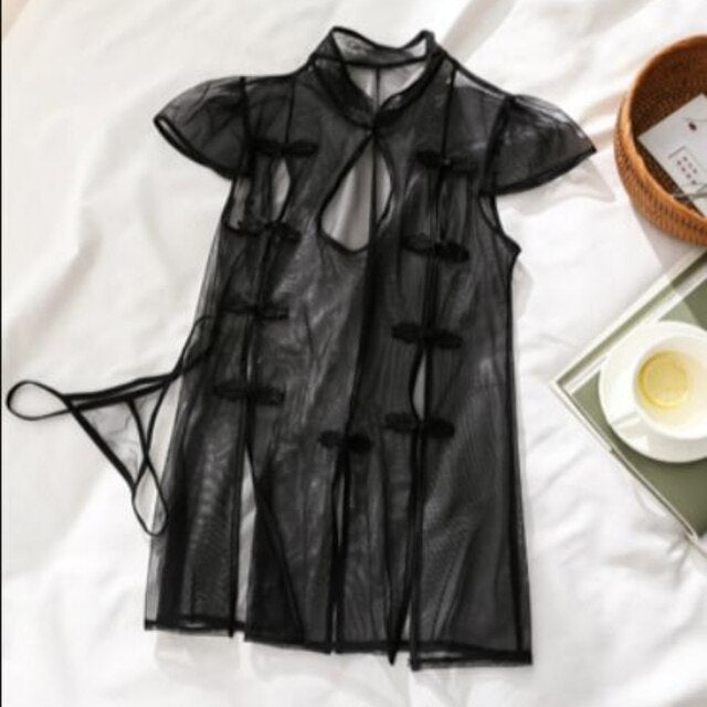 Classic Vintage Button Slim Long Dress Women Summer New Qipao Chinese Traditional Mandarin Collar Cheongsam