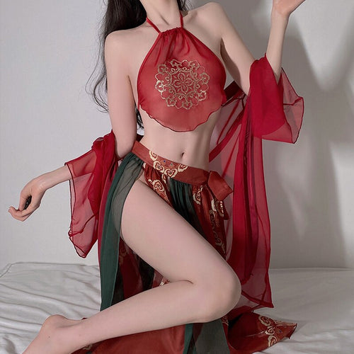 Classical Lace Women Dancer Night Dress Cosplay Sexy Sleepwear Bridesmaid Nightgown Camisolas Lingerie Sleep Tops Summer 2022