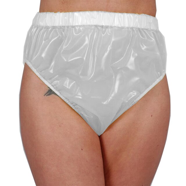 Clear PVC Plastic Bikini Panties PVC Underwear Transparent Glass Clear shorts high waist thongs adult baby panties sissy cloth
