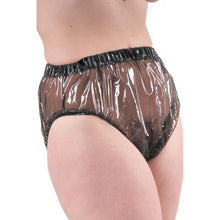 Load image into Gallery viewer, Clear PVC Plastic Bikini Panties PVC Underwear Transparent Glass Clear shorts high waist thongs adult baby panties sissy cloth