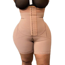Load image into Gallery viewer, Compression Women&#39;s Shapewear Double pressure Bodysuit Flatten Abdomen Waist Trainer Adjustable Front Closure Hook-eye