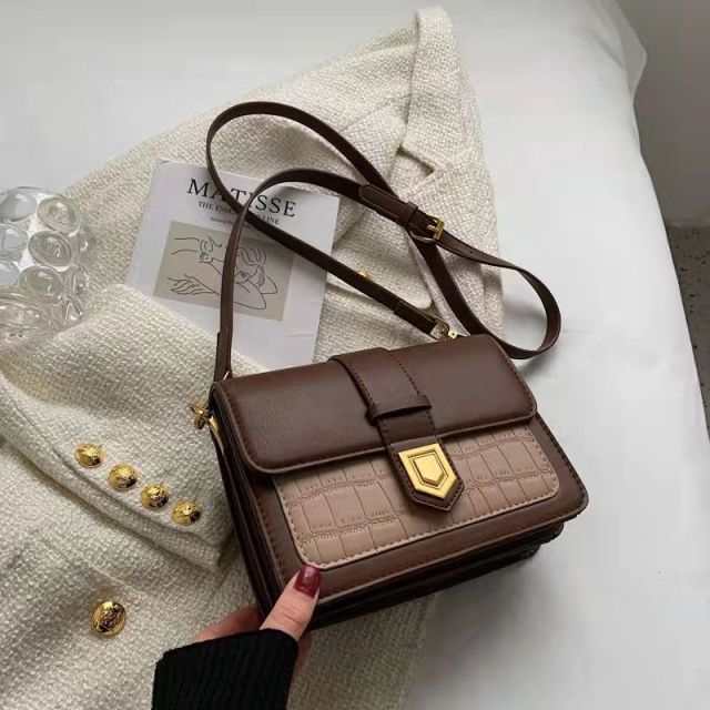 Contraste de cor couro do plutônio flip crossbody sacos para as mulheres 2022 hit simples moda bolsa ombro senhora luxo pequeno