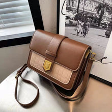 Load image into Gallery viewer, Contraste de cor couro do plutônio flip crossbody sacos para as mulheres 2022 hit simples moda bolsa ombro senhora luxo pequeno