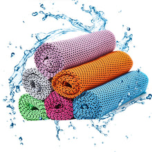 Load image into Gallery viewer, 6PCS Cooling Yoga Towel Travel Quick-Dry Beach Towel Microfiber Gym Towel for Yoga Gym Travel Camping Golf Football Outdoor Sports