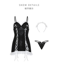 Load image into Gallery viewer, Cosplay Babydolls Erotic Maid Costume Women Sexy Lingerie Set Femme Adult Erotica Porno Sex Slutty Clothes Tie Hollow Nightdress