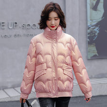 Load image into Gallery viewer, Cotton Padded Jacket Women Winter Bright Outerwear &amp; Coats Solid Zip Up Thick Oversize Jackets for Women