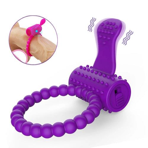 Couple Sexy Toy Elastic Delay Ring Vibrating Cock Stretchy Intense Clit Stimulation Premature Ejaculation Lock Adult Vibrator
