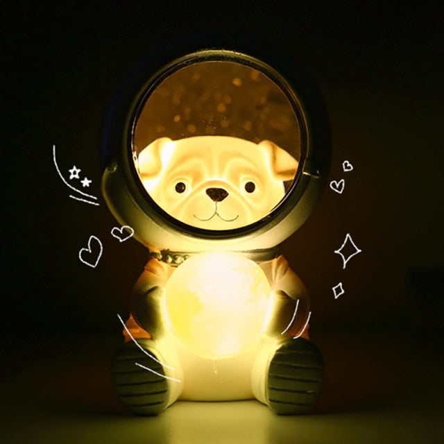 Creative Cute Galaxy Guardian Pet Astronaut Night Light Personality Bedroom Decoration Lights Star Light Kids Toys Birthday Gift