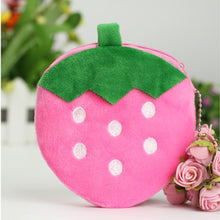 Load image into Gallery viewer, Creative Fruit Plush Coin Purse Watermelon/Strawberry/Orange/Pineapple Zipper Wallet Plush Pocket Card Holder Coin Wallets