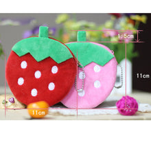 Load image into Gallery viewer, Creative Fruit Plush Coin Purse Watermelon/Strawberry/Orange/Pineapple Zipper Wallet Plush Pocket Card Holder Coin Wallets