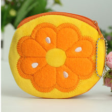 Load image into Gallery viewer, Creative Fruit Plush Coin Purse Watermelon/Strawberry/Orange/Pineapple Zipper Wallet Plush Pocket Card Holder Coin Wallets