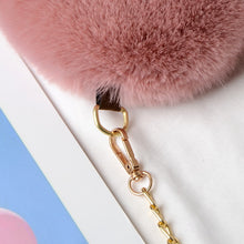 Load image into Gallery viewer, Crossbody Bags for Women Rex Rabbit Fur Love Bag Peach Heart Bag Chain Bag Fashion Shoulder Cross-chain Female Bag