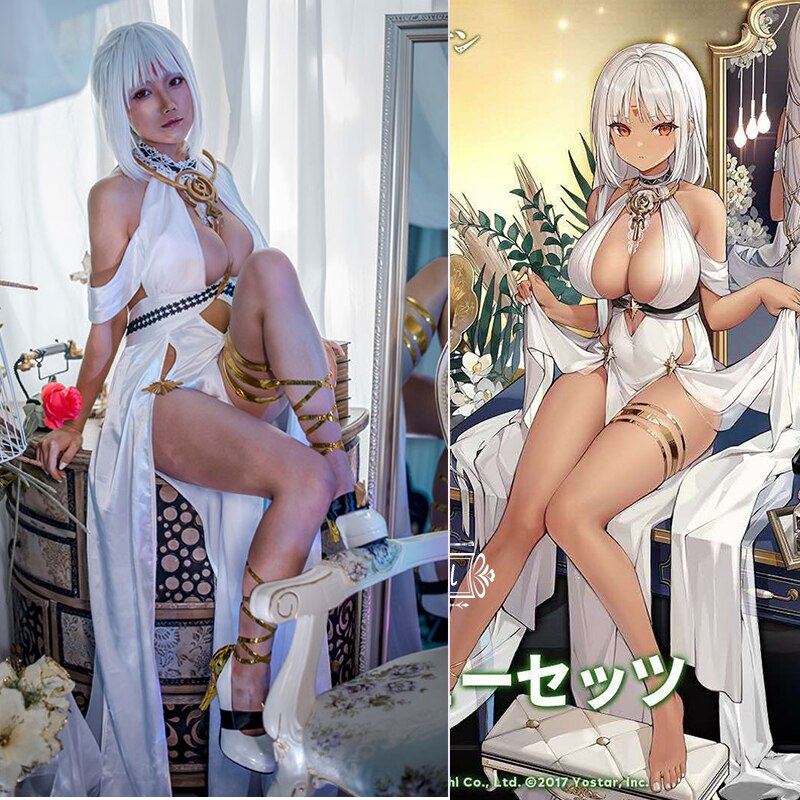 Custom size Azur Lane USS Massachusetts/Big Mamie Cosplay Costume Sexy dress uniform Halloween costumes women Anime outfits cos