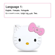 Load image into Gallery viewer, Cute Mini Girl Hello Kitty Mobile Phone Quad Band Flip Cartoon Unlocked Kids Children Dual Sim CellPhone  Gift Lanyard