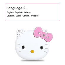 Load image into Gallery viewer, Cute Mini Girl Hello Kitty Mobile Phone Quad Band Flip Cartoon Unlocked Kids Children Dual Sim CellPhone  Gift Lanyard