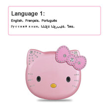 Load image into Gallery viewer, Cute Mini Girl Hello Kitty Mobile Phone Quad Band Flip Cartoon Unlocked Kids Children Dual Sim CellPhone  Gift Lanyard
