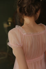 Load image into Gallery viewer, Cute Princess Nightgowns Sleeping Nightdress Sleepwear Lolita Kawaii Chiffon Dress Black White Pnk Lovely Night Dress