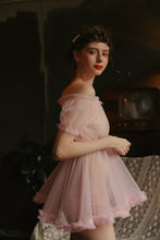 Load image into Gallery viewer, Cute Princess Nightgowns Sleeping Nightdress Sleepwear Lolita Kawaii Chiffon Dress Black White Pnk Lovely Night Dress