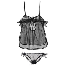 Load image into Gallery viewer, Cute Sexy Transparent Nightdress Sexy Lingerie Perspective Lace Temptation Pajamas for Women Lace Mini Dress Sleepwear Sets