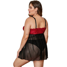 Load image into Gallery viewer, Deep-V Night Dress Lingerie Dress Sleepwear Nightwear Ladies Nightgown Sexy Hot Erotic See Through Nightdress Women Home Clothes