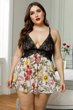 Load image into Gallery viewer, Deep V Nightgown Leopard Lace Skirt Panty Sexy Lingerie Set Sex Underwear Hot Erotic Babydolls Chemise Outfit Sleepwear Nighties