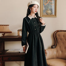 Load image into Gallery viewer, Design Sense French Niche Dresses Casual Women 2021 Autumn Long Sleeved Red Dress Temperament Retro Vestidos de fiesta