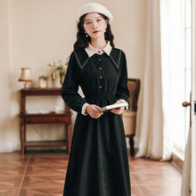 Load image into Gallery viewer, Design Sense French Niche Dresses Casual Women 2021 Autumn Long Sleeved Red Dress Temperament Retro Vestidos de fiesta