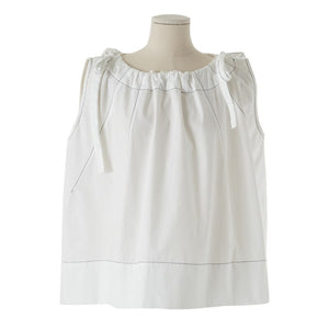 Design Sleeveless Shoulder Bow Sweet Women Blouse Simple Korean Japan Style O Neck Shirts Women Loose Elegant Soft Blusas Mujer
