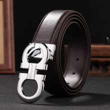 Load image into Gallery viewer, Designer Men&#39;s Genuine Leather Dress Belt Alloy Pin Buckle Belt For Men  Business Men Belt Fancy Fashion Jeans Belt