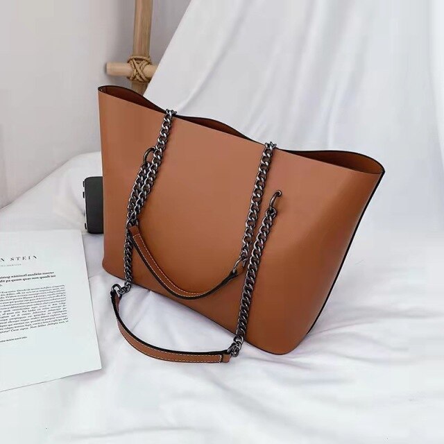 Designer de couro do plutônio sacos de ombro para as mulheres 2021 corrente alta capacidade bolsas viagem luxo mão saco feminino