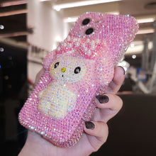 Load image into Gallery viewer, Diamond 14 Pro Max Melody for Phone Model Cute Girl iPhone 12 Pro Max Phone Cover 11 Handmade Crystal Case iPhone 13 Pro