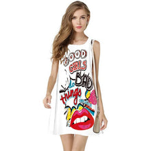 Load image into Gallery viewer, Digital Printing O-Neck Summer Women Mini Dress Casual Sleeveless Fashion Dressses Robe Courte Femme Sukienka Letnia Vestidos