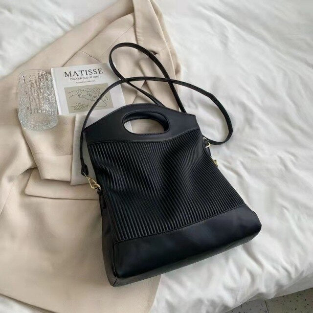 Dobrável grande listra bolsa de ombro para as mulheres  inverno hit quente crossbody saco embreagem feminina designer bolsas