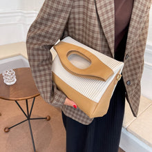 Load image into Gallery viewer, Dobrável grande listra bolsa de ombro para as mulheres  inverno hit quente crossbody saco embreagem feminina designer bolsas